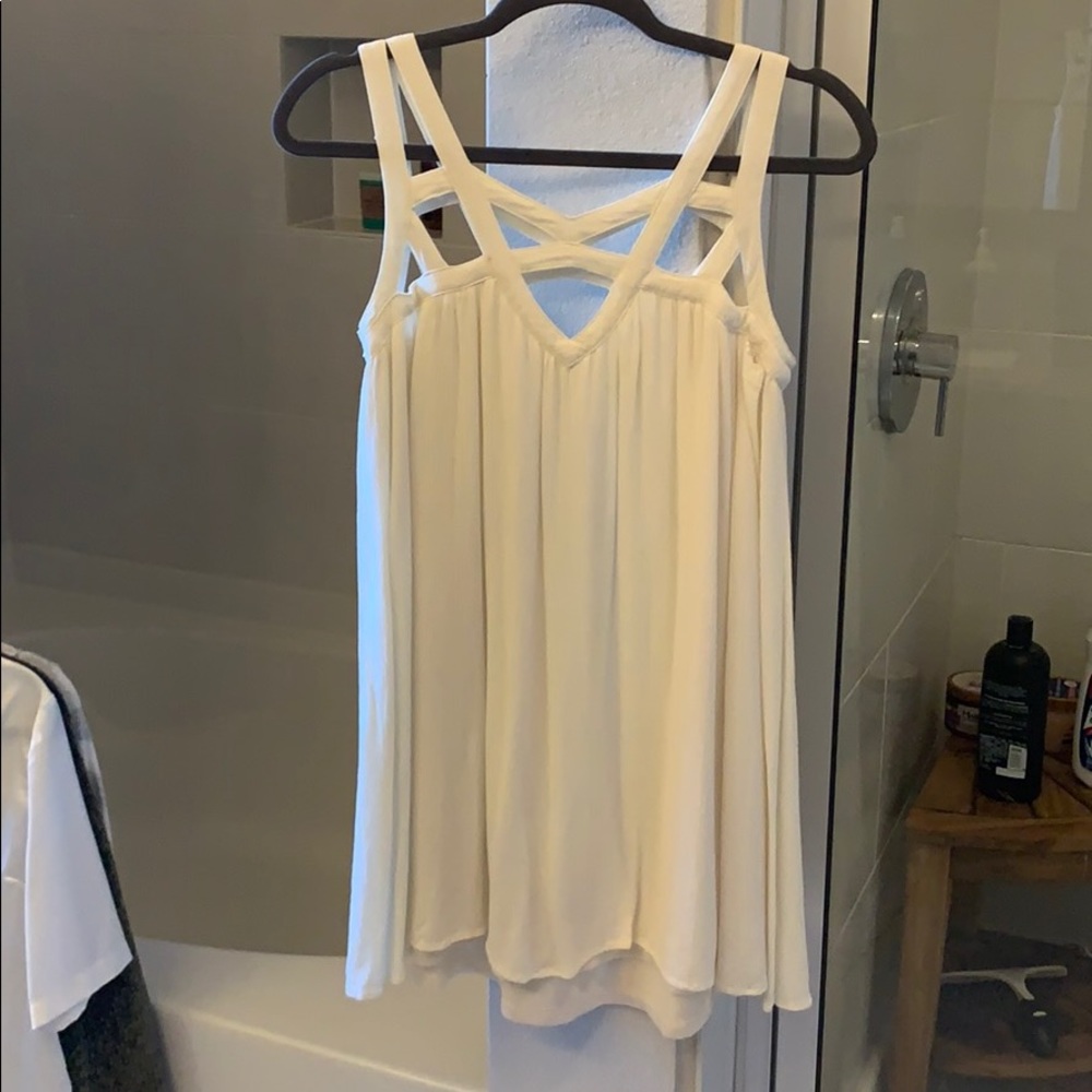 White linen dress